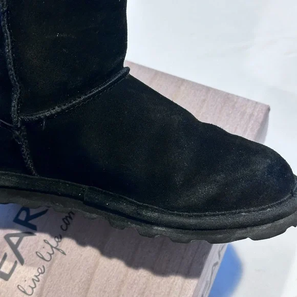 Bearpaw Elle Youth Short Black Winter Boots - Picture 9 of 10